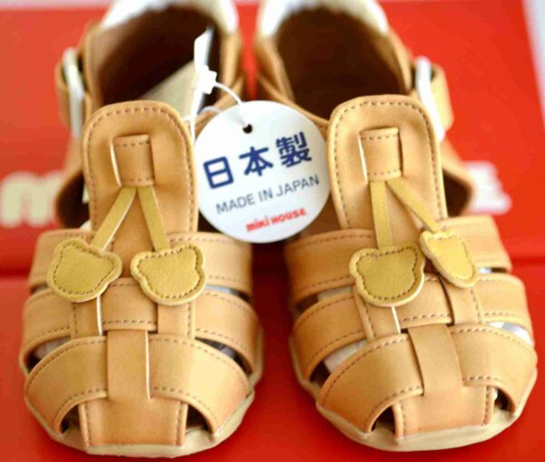 MIKI HOUSE Toe Protection Soft Baby Sandals Beige (14cm-14.50cm)