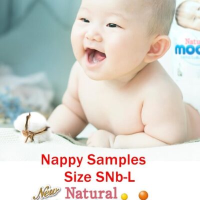 Natural Moony Organic Cotton Nappy Samples Size Nb-L