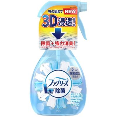 P&G Japan Febreze W Fabric Sterilizer and Deodorant Spray Refreshing Laundry Scent 370ml